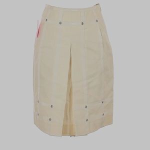 Etcetera white pleated skirt